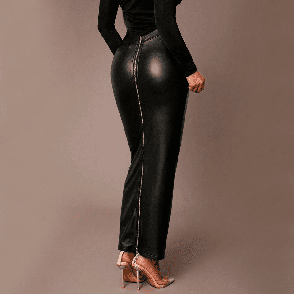 Falda Elegante con Ajuste al Cuerpo y Cierre Trasero