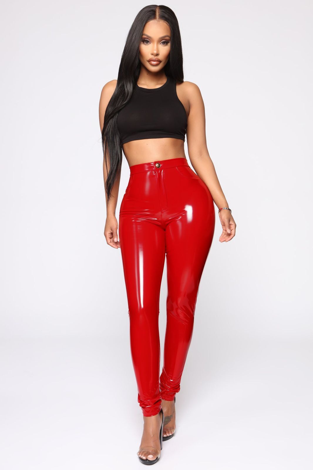 Leggins Ajustado de Pretina Alta Cierre y Botón - Image 3