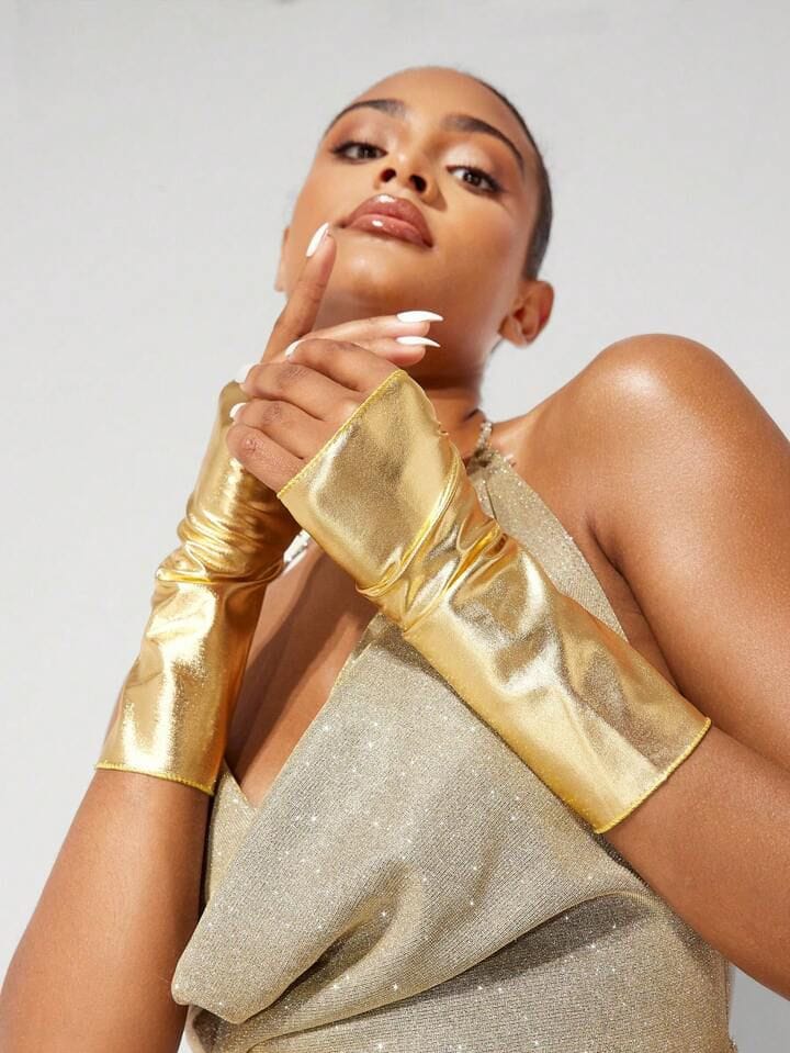 Guantes Elegancia Dorada