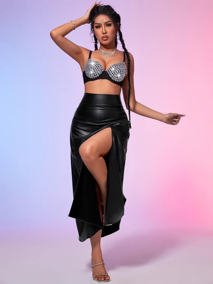 Faldas Con Abertura En Cuerina