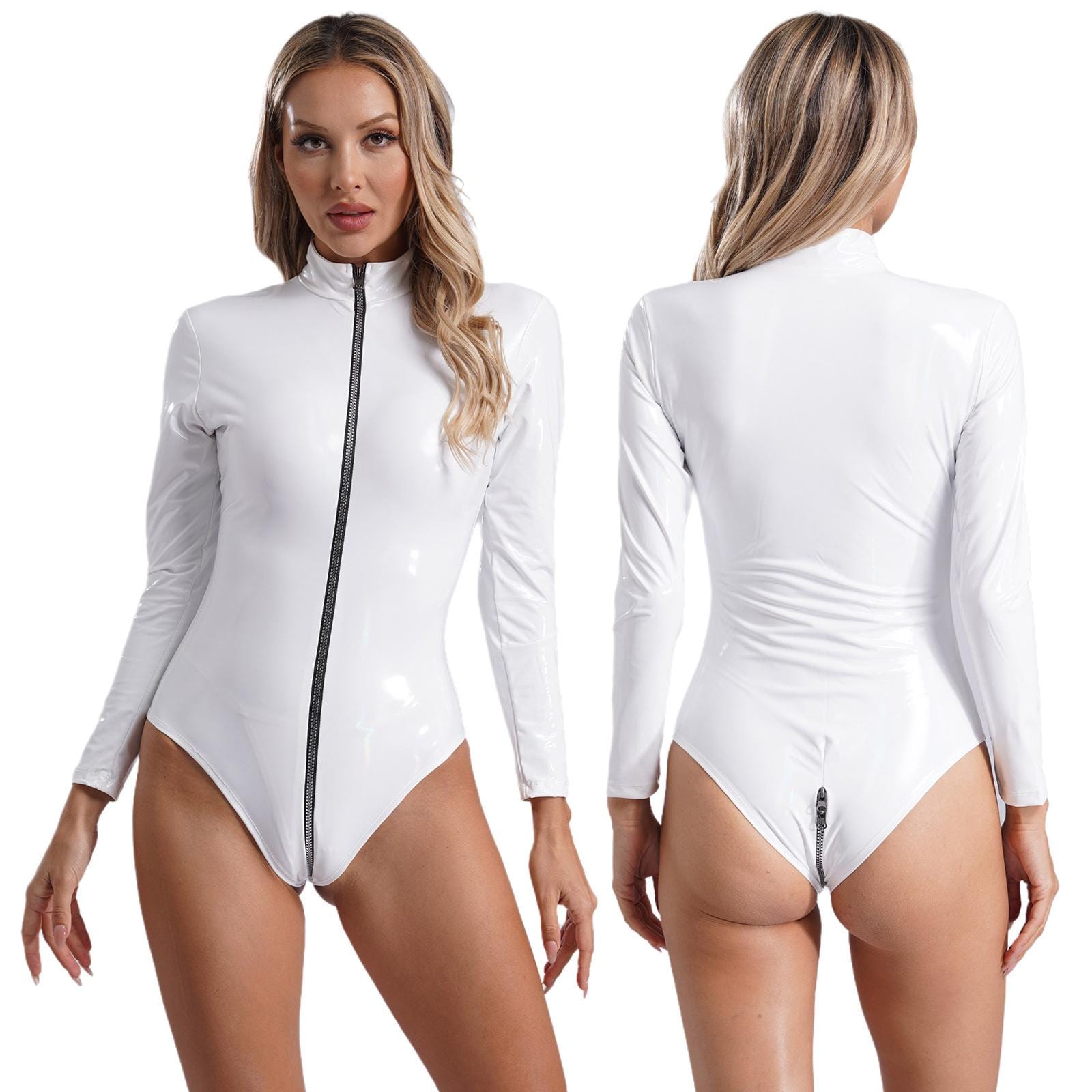 Body en Charol con Cierre sexy Desde el Cuello - Image 3