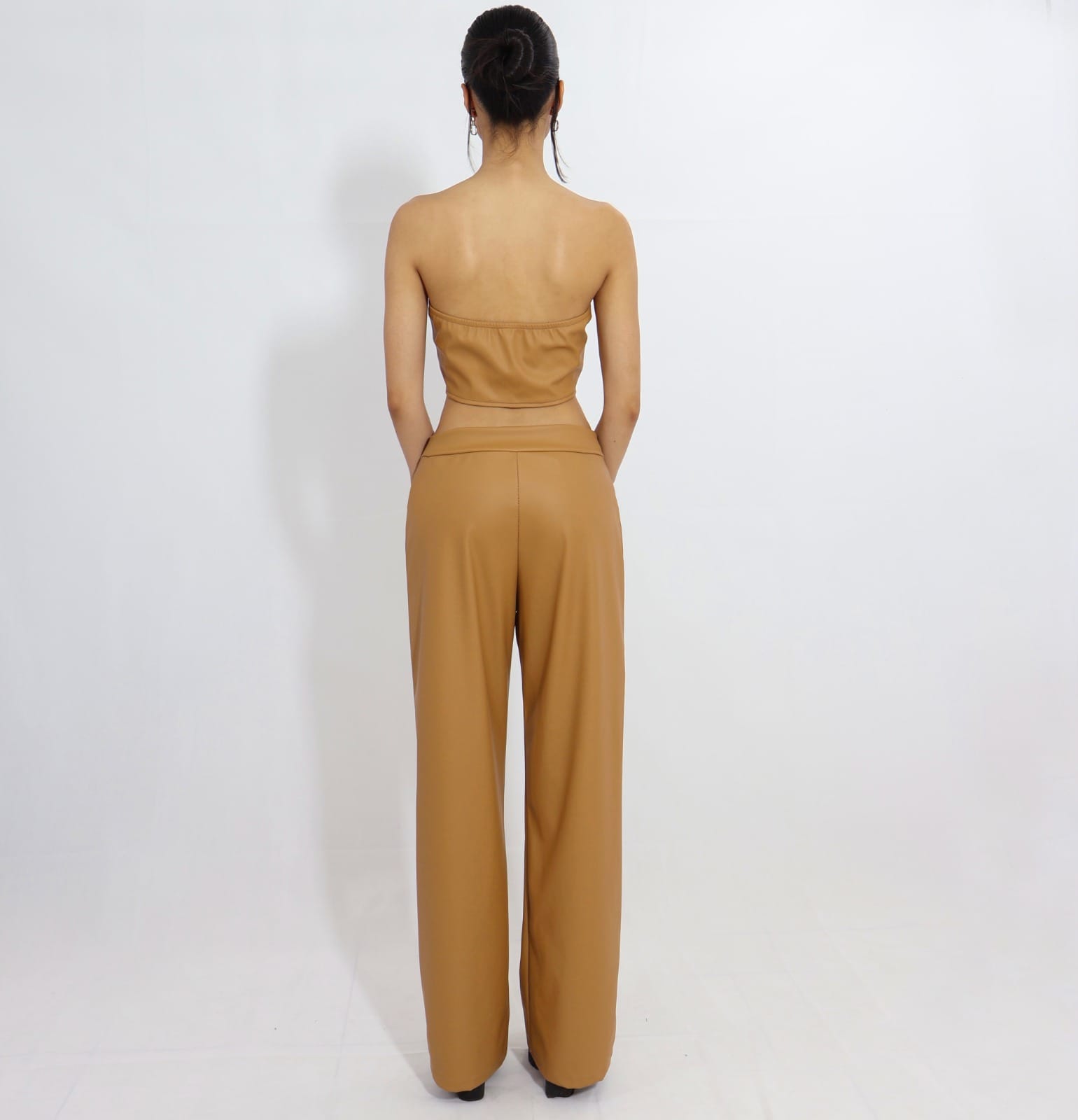 Conjunto Top Tipo Corsé con Cierre y Pantalón Ancho - Image 2