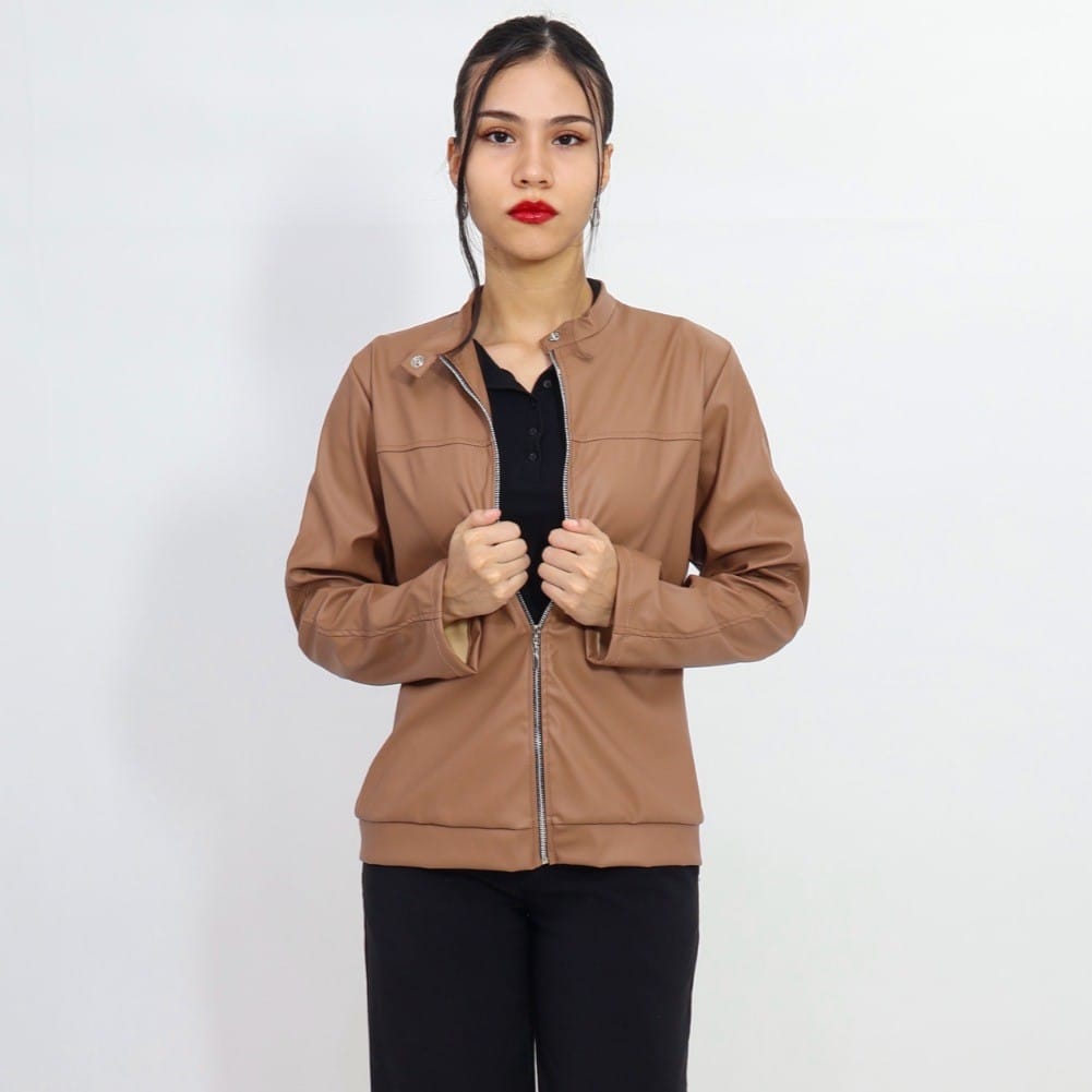 Chaqueta Elegante con Cierre Delantero y Botón - Image 4